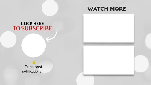YouTube End Screen Video Template, Outro Card v9