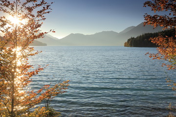 herbstlicher Walchensee in Oberbayern