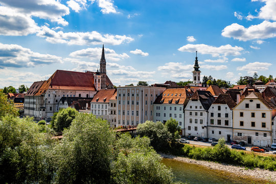 Steyr - a town in Austria. Steyr and Enns rivers.