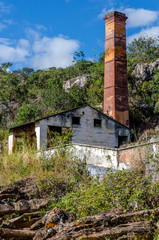 Abandoned old textile factory. Villa Biribiri , surroundings of Diamantina city, MG , Brazil