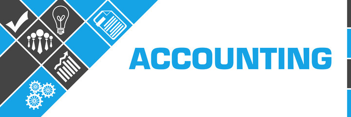 Accounting Business Symbols Blue Grey Left Triangles 