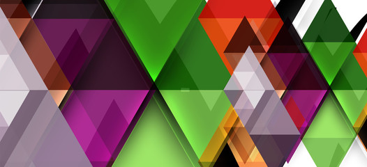 Colorful repeating triangles modern geometric in contemporary style on white background. Abstract geometric shape. Modern stylish texture