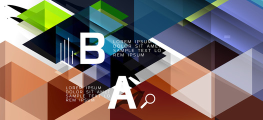 Modern mosaic triangle template background, great design for any purposes. Abstract geometric graphic design triangle pattern. Geometric line pattern.