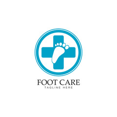 Foot care logo template design concept