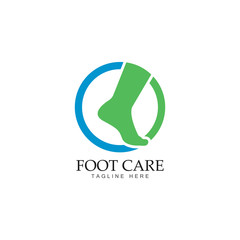 Foot care logo template design concept