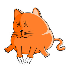 Cartoon cat. Vector illustration.