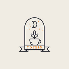 unique coffee badge logo design 