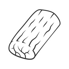 Roast linear icon. Butchers meat. Ingredient for lunch. Meat production and sale. Protein source. Butchery business. Thin line illustration. Contour symbol. Vector isolated drawing. Editable stroke