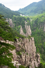 Landscape scenic spot of Huangshan (Yellow Mountains). A mountain range in southern Anhui province in eastern China. It is a UNESCO World Heritage Site.