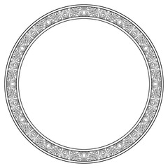 Circle with patterns on the perimeter 