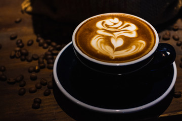 A cup of cafe latte