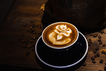 A cup of cafe latte