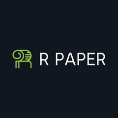 R paper or letter R or Paper Logo Design Vector
