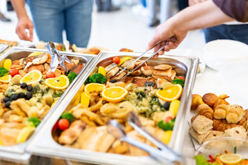 Catering event buffet concept.