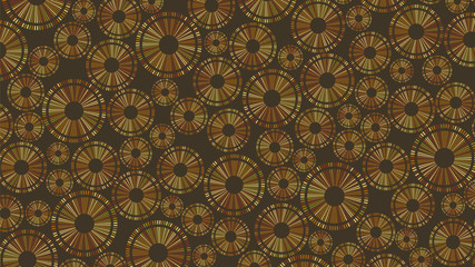 Abstract background of colored geometric elements of a round shape