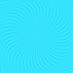 Obraz premium Light blue abstract spiral ray background - vector illustration
