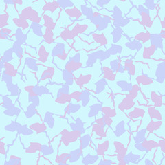 UFO camouflage of various shades of blue, vine and violet colors