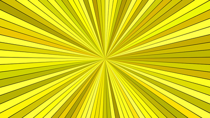 Yellow abstract hypnotic striped sun burst background design - vector blast illustration
