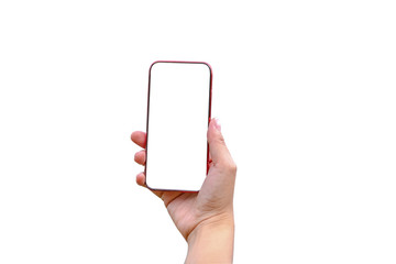 with women holding smartphones white background