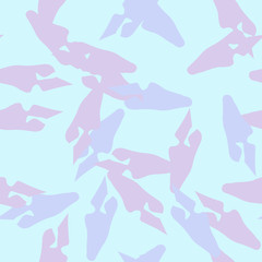 UFO camouflage of various shades of blue, vine and violet colors