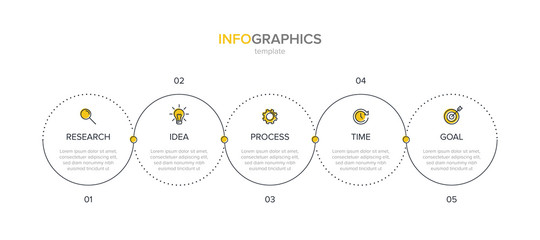 Vector infographic label template with icons. 5 options or steps. Infographics for business concept. Can be used for info graphics, flow charts, presentations, web sites, banners, printed materials