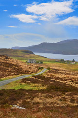 Snny day on Isle of Skye in Scotland