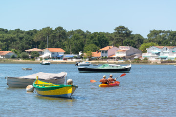 BASSIN D'ARCACHON (France), vue sur la baie à Claouey près du Cap Ferret