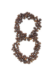 The number eigth from roasted coffee beans.