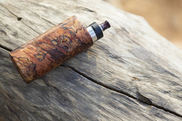 high end natural stabilized wood box mods with rebuildable dripping atomizer, vaping device,...