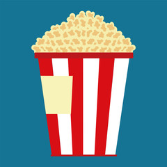 A illustrated box of popcorn- Vector illustration