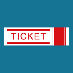 A illustrated ticket for the cinema- Vector illustration