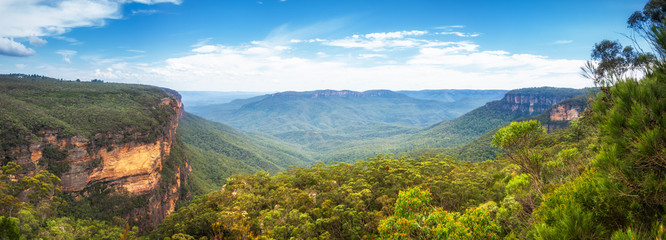 the Blue Mountains Australia panorama