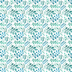 Summer Plants seamless pattern