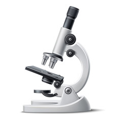 Vector 3d microscope science lab magnify tool - obrazy, fototapety, plakaty