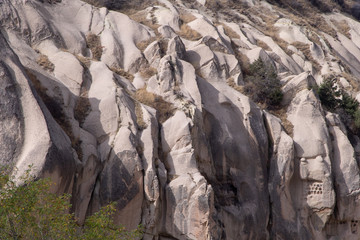 A view of the city of Goreme in the evening, Turkey.