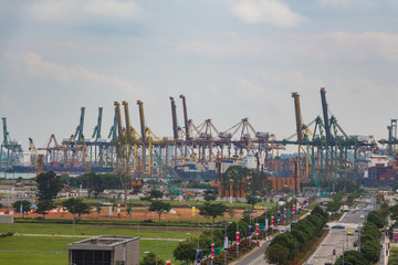 aerial view of Deep Water Port container terminal