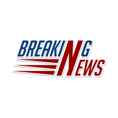 breaking news television program sign label