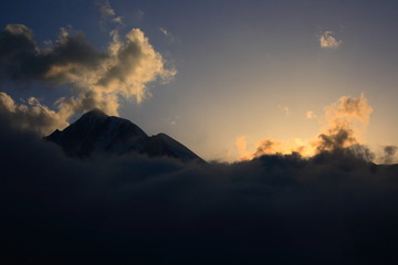Caucasus. Ossetia. Genaldon gorge. Morning.