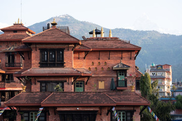 Panoramic view of the Machapuchare from Pokhara, Nepal