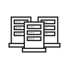 computer server icon design template vector