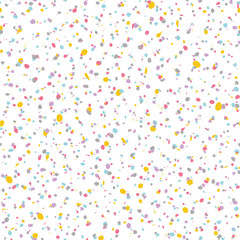 Seamless artistic creative splash blots pattern. yellow and pink abstract seamless ink stains on white background. Vector illustration