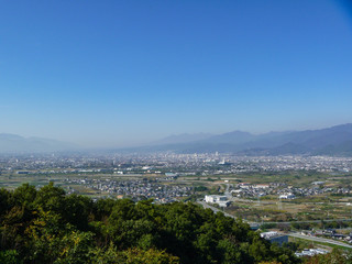 坊ケ峰からの眺望（山梨県笛吹市）,fuefuki city,yamanashi pref,japan