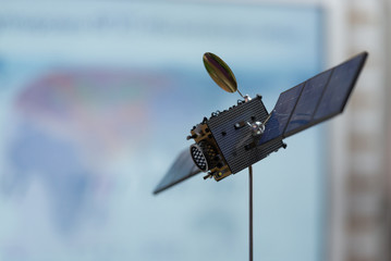 The layout of the satellite. Satellite repeater Internet signal.