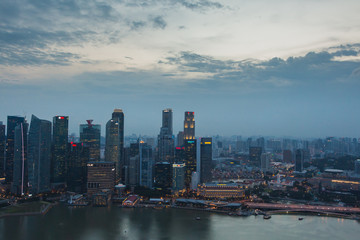 Singapore cityscape of the financial