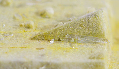 Crystal dolomite with quartz from the depths of the mine