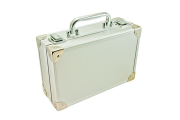 silver suitcase