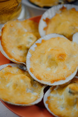 scallops in the shell and beer