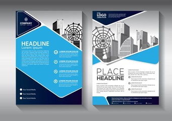 Brochure design, cover modern layout, annual report, poster, flyer in A4 with colorful triangles, geometric shapes for tech, science, market with light background