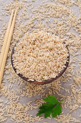 Brown unpolished rice