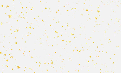 Celebration background template with confetti star gold ribbons. luxury greeting rich card.